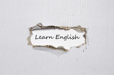 Kelime yırtık kağıt görünen İngilizce öğrenmek