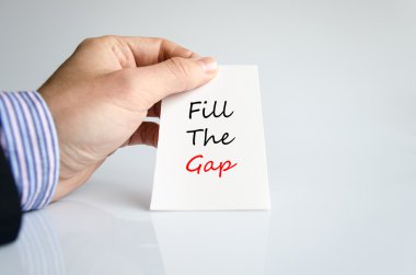Fill the gap text concept clipart