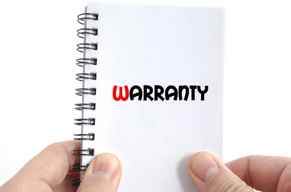 Warranty text concept — Stock Photo, Image