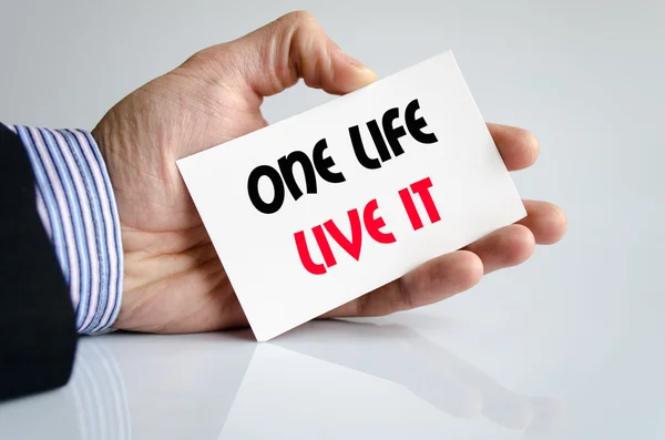 Ein Leben live it Textkonzept — Stockfoto