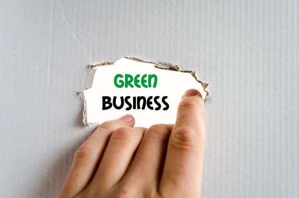 Groene tekst bedrijfsconcept — Stockfoto