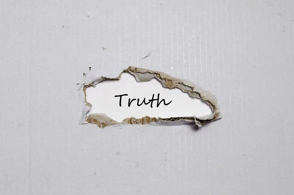 The word truth appearing behind torn paper — Stock Photo, Image