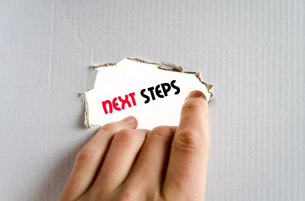 Next steps text concept — Stock Photo, Image