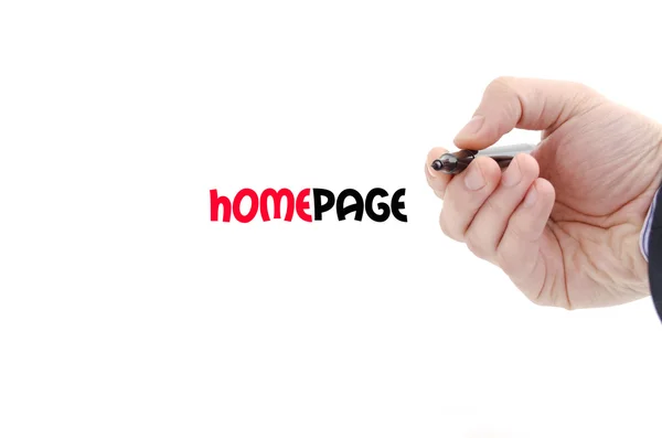 Homepage text concept — Stock Photo, Image