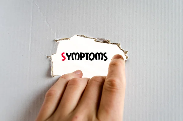 Symptoms text concept — Stock Photo, Image