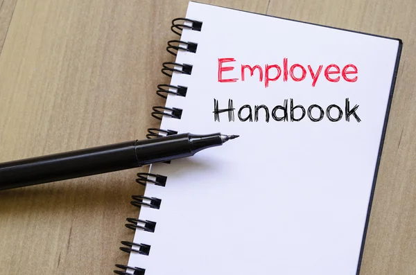 Employee handbook text concept on notebook — Stock Photo, Image