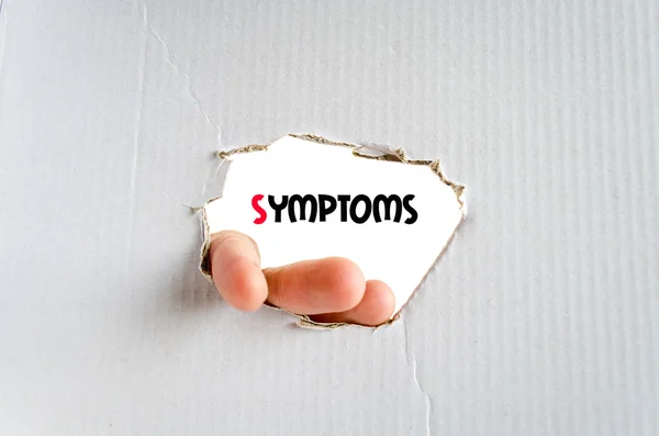 Symptoms text concept — Stock Photo, Image