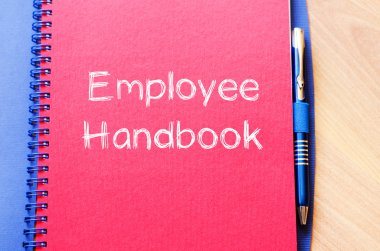 Çalışan el kitabı metin konsept dizüstü