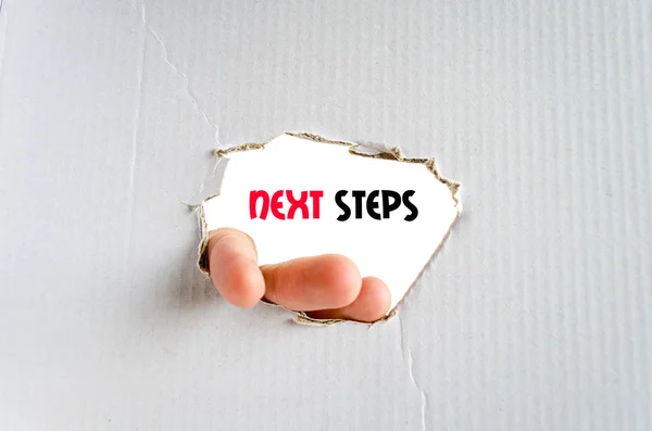 Next steps text concept — Stock Photo, Image