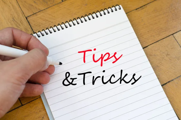 Tips & tricks tekst koncept - Stock-foto