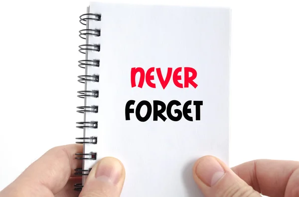 Never forget text concept — Stock Photo, Image