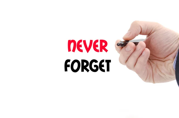 Never forget text concept — Stock Photo, Image