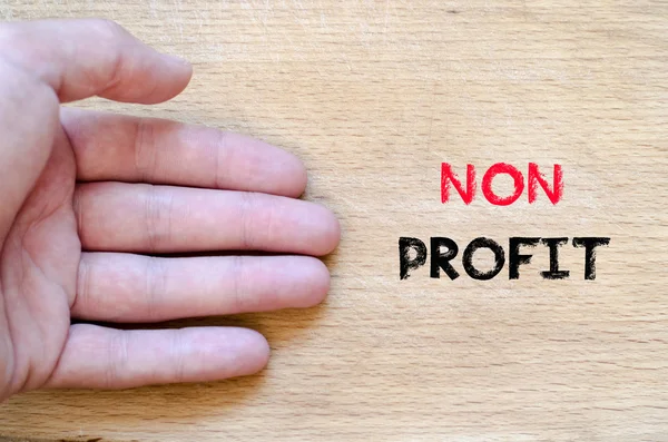 Non-profit tekst koncepcja — Zdjęcie stockowe