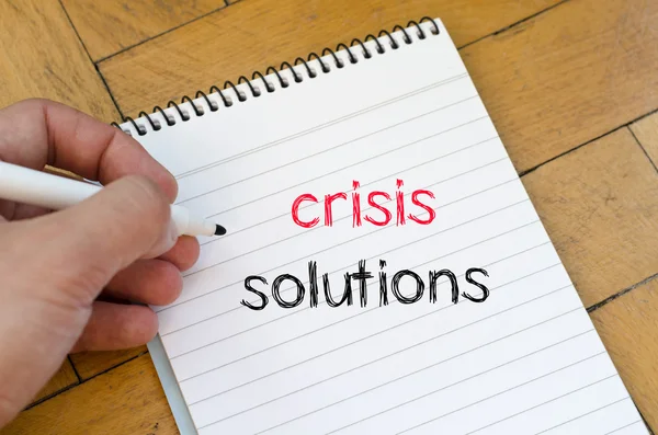 Crisis solutions text concept — Stock Photo, Image