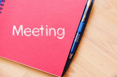 Toplantı metin konsept dizüstü