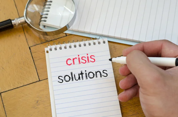 Crisis solutions text concept — Stock Photo, Image