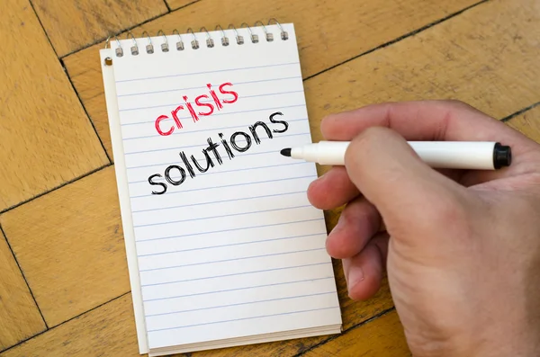 Crisis solutions text concept — Stock Photo, Image