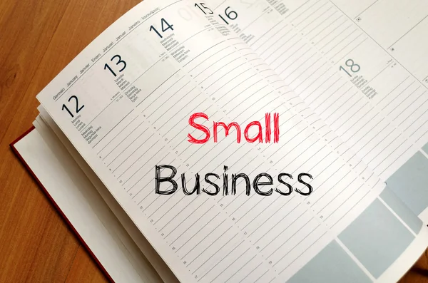Conceito de texto para pequenas empresas no notebook — Fotografia de Stock