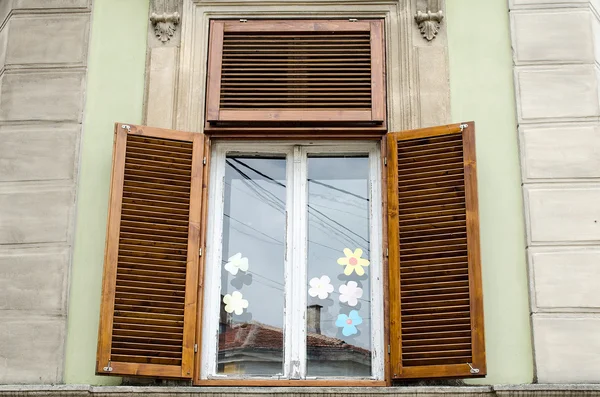 Rustic Old Window – stockfoto