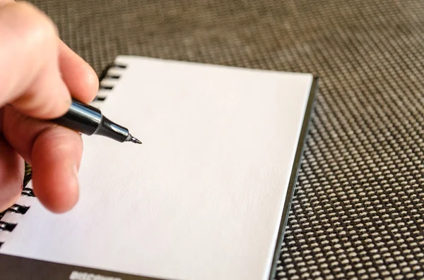 Beyaz not defteri — Stok fotoğraf