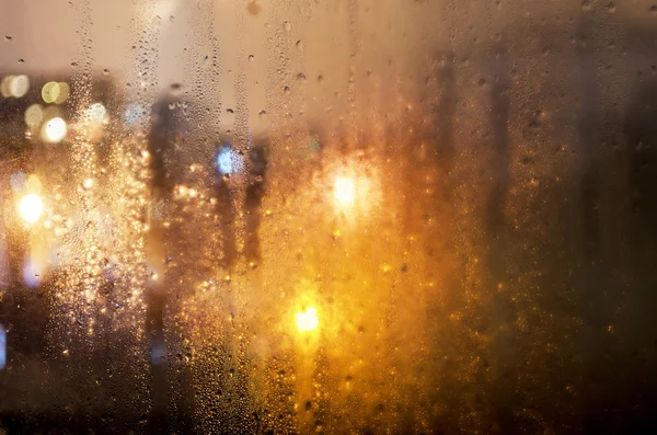 Gotas de água na janela — Fotografia de Stock