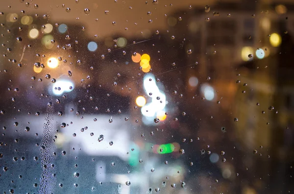 Gotas de água na janela — Fotografia de Stock