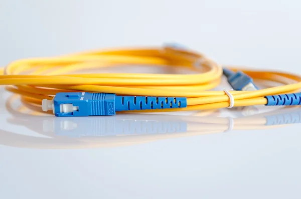 Cable de conexión de fibra óptica — Foto de Stock