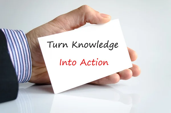 Turn Knowledge Into Action — Stock Photo, Image