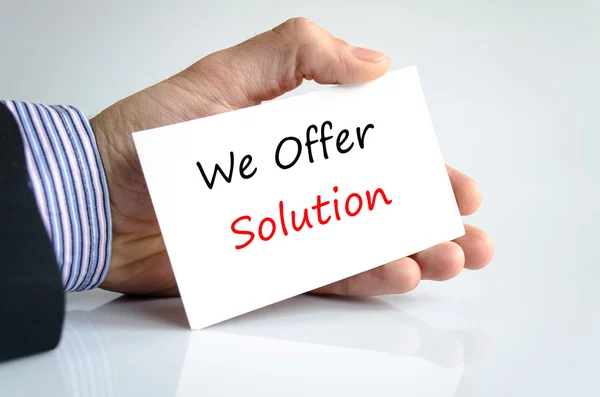 We Offer Solution — Stock Photo, Image