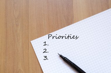 öncelikleri kavramı