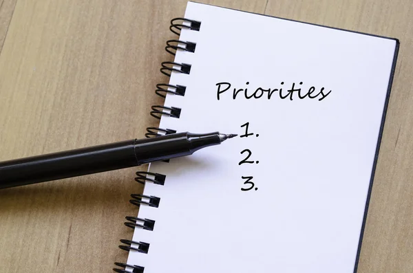 Prioriteiten concept — Stockfoto
