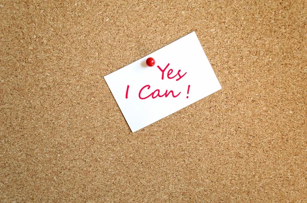 Sticky Note Yes I Can Concept — Stock Photo, Image