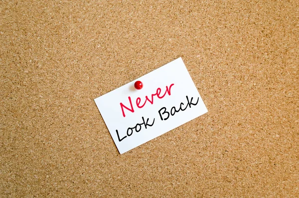 Never look back Sticky Note Concept — Stock Photo, Image