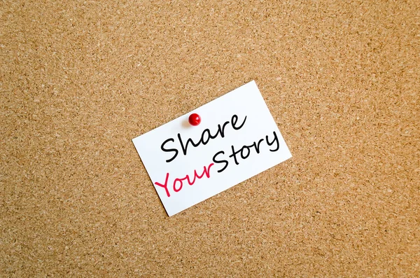 Share Your Story Sticky Note Concept — Stock Photo, Image