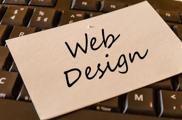 Web Design concept op toetsenbord — Stockfoto