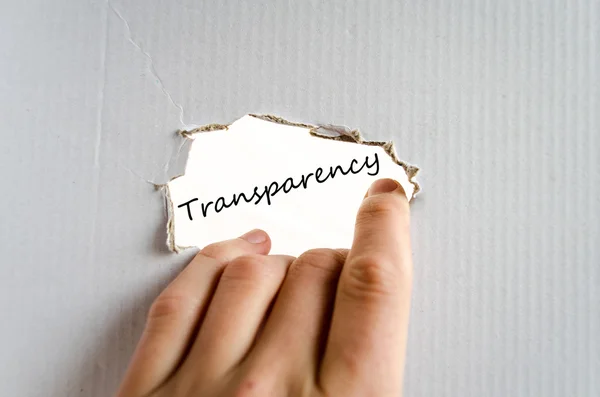 Koncept transparentnosti — Stock fotografie