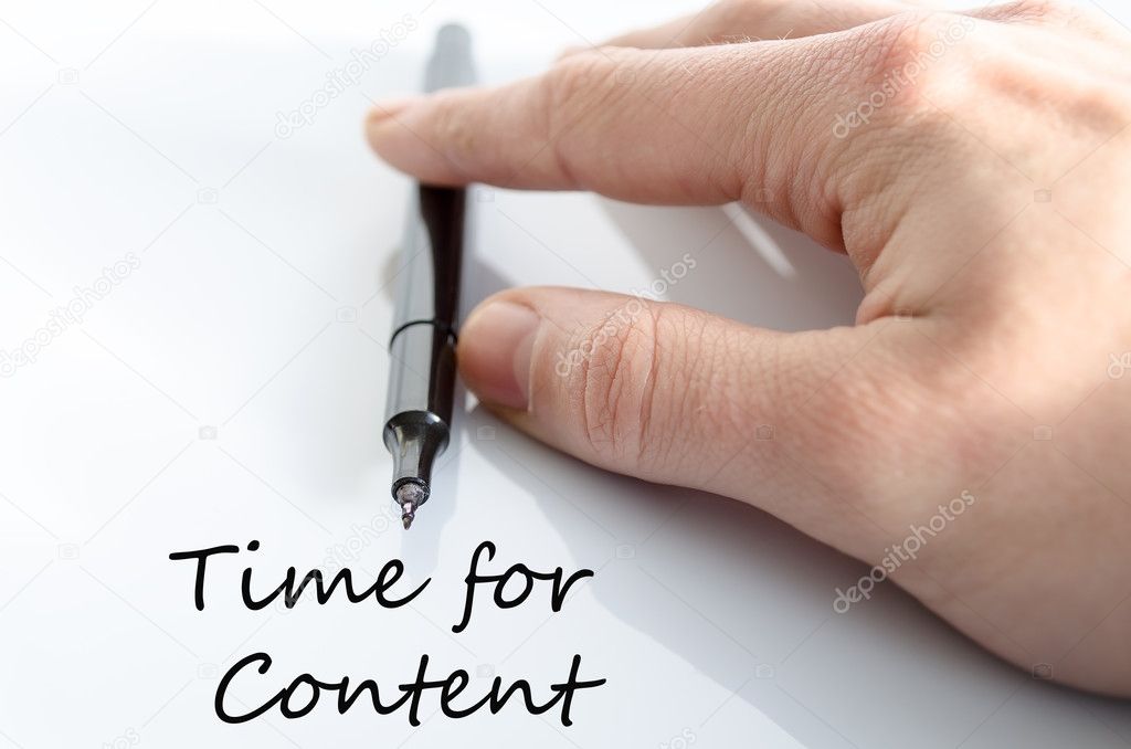 Time for content Concept