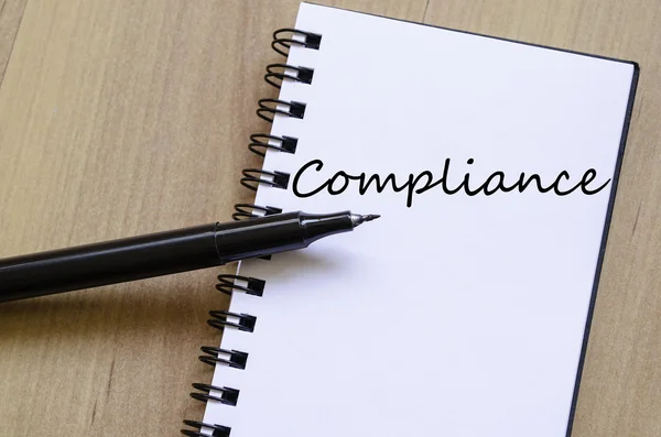 Compliance text concept — Stock Photo, Image