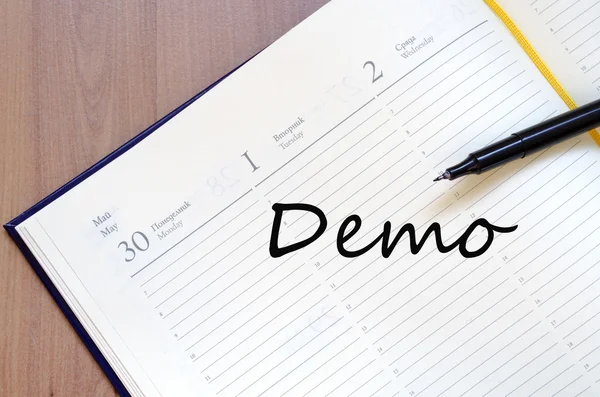 Concepto de texto demo — Foto de Stock