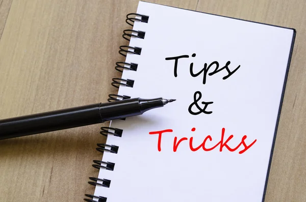 Tips og tricks koncept Notepad - Stock-foto