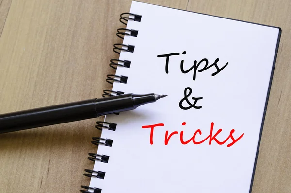 Tips dan trik konsep Notepad — Stok Foto