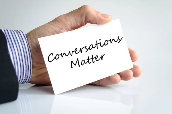 Conversation matière texte concept — Photo