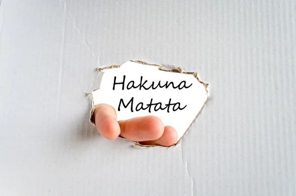 Conceito de texto hakuna matata — Fotografia de Stock