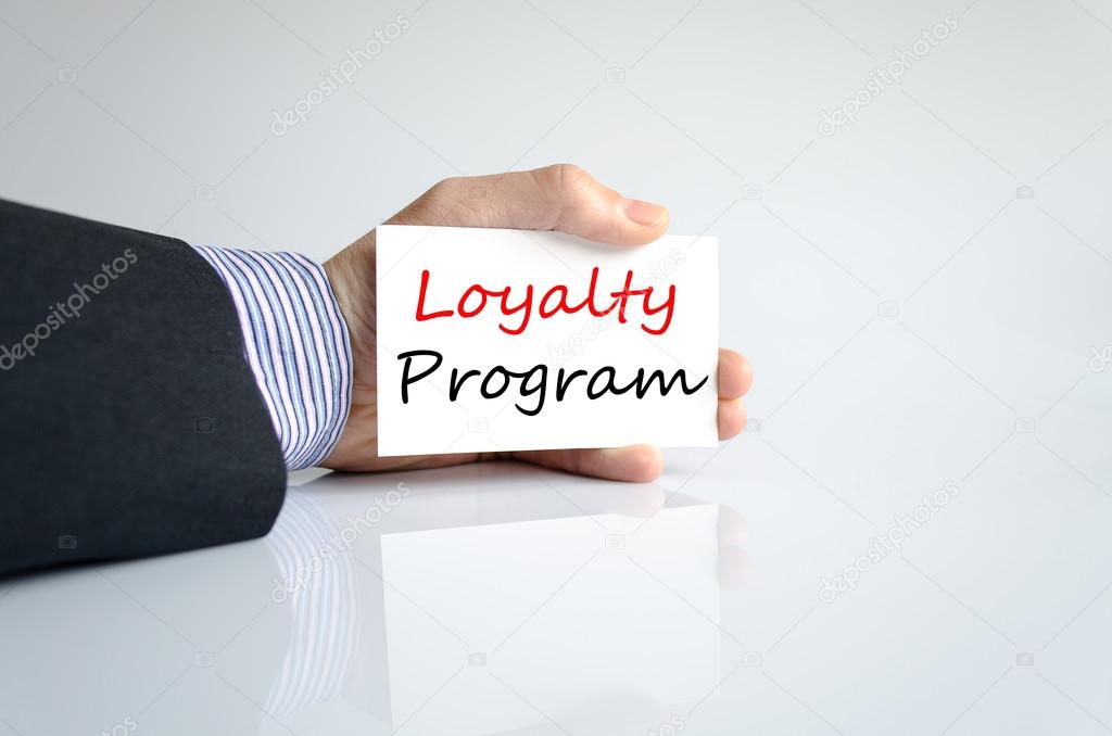 Loyalty program text concept
