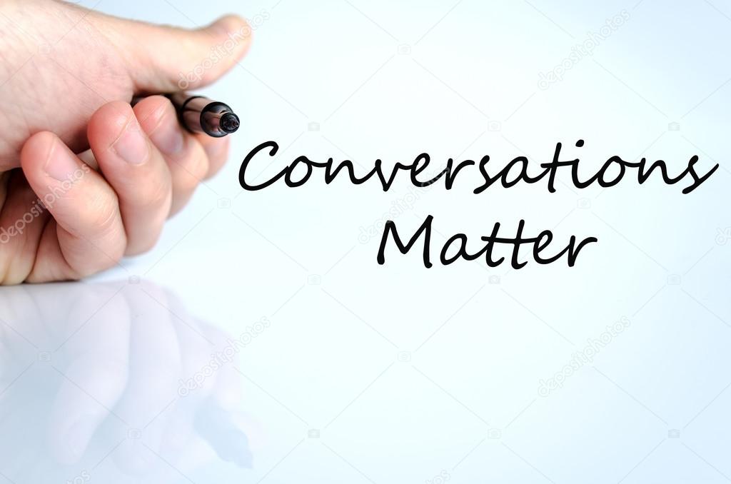 Conversation matter text concept