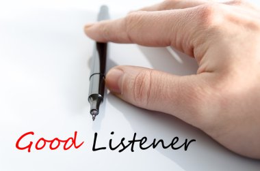 Good listener Text Concept clipart