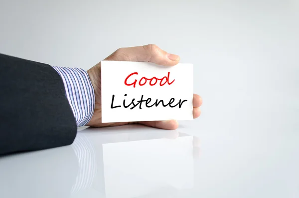 Buon ascoltatore Testo Concetto — Foto Stock