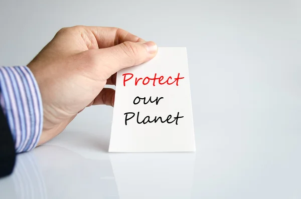Schutz unseres Planeten Textkonzept — Stockfoto