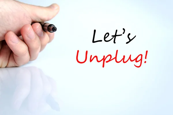 Let's Unplug Text Concept — Stock Photo, Image