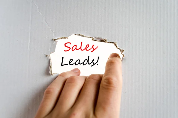 Concepto de texto de leads de ventas — Foto de Stock